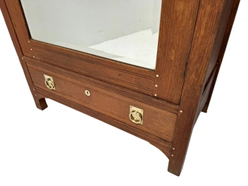 Arts & Crafts One-Door Armoire or Wardrobe Onder den Sint Maarten Style, 1900s